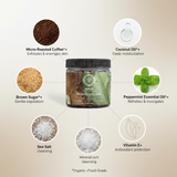 RAWLIFE Peppermint Coffee Scrub - Ingredient Infographic